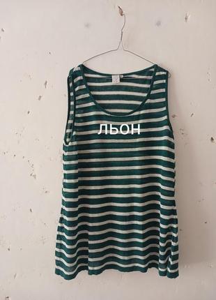 Свободная льняная майка