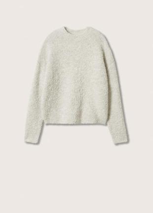 Фактурний джемпер із трикотажу mango жіноча кофта светр світлий базовий