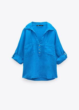 Льняная рубашка зара l