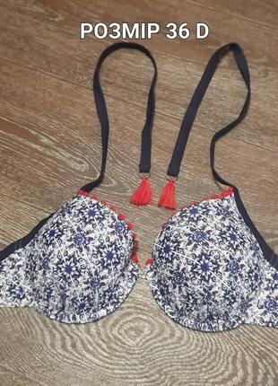 Р.36 d стильный верх купальника от matalan, косточки, поролон