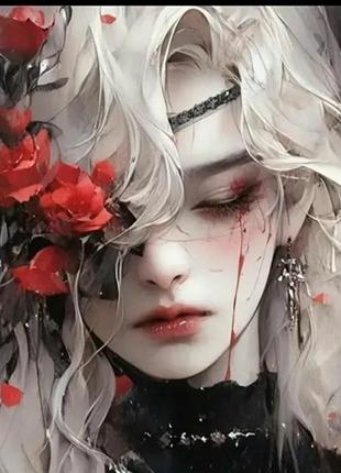 Готовая картина из алмазной мозайки полотно из камней страз арт