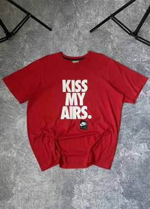 Винтажная футболка nike kiss my airs swim