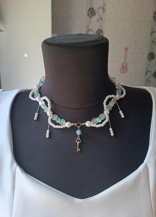 ✧⁠*⁠。 beautiful diy necklace ✧⁠*⁠。
чарівне намисто з перлинами та підвіскою у вигляді ключика