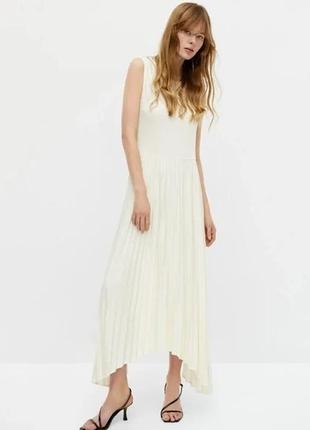 Трикотажне плаття massimo dutti з плісированою спідницею