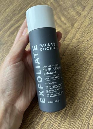 Paula's choice skin perfecting 2% bha liquid exfoliant тонік із саліциловою кислотою 2% 118 мл