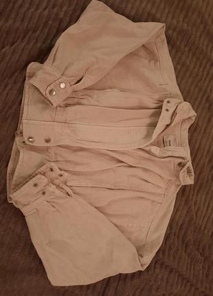 Джинсова пудрова куртка pull&bear
