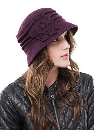 Королевская фиолетовая шляпа jane anne designs / панама из натуральной шерсти размером one size