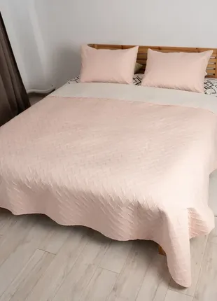 Покривало теп "vintage" пудрове (150х210см; 180х240см; 220х240см; 240х260см)