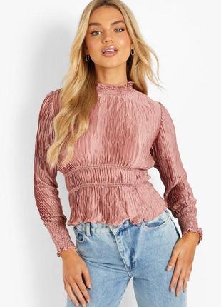Розовая блуза zara жатка