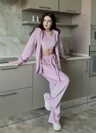 Велюровий оверсайз костюм трійка- це must have🔥