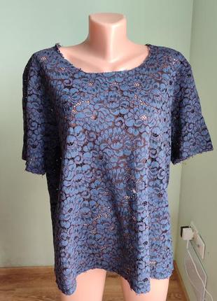 Блуза блузка футболка кружево мереживо ажур