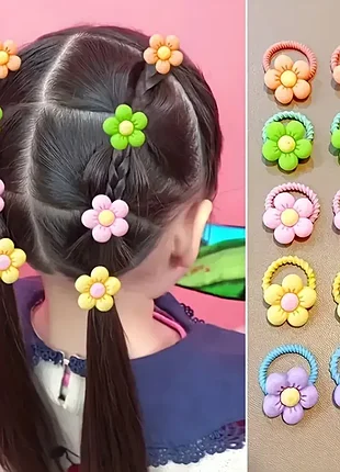 10 шт комплект резинок с цветами