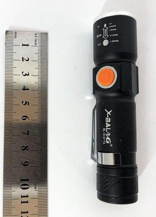 Ліхтар ручний акумуляторний тактичний x-balog bl-616-t6 із зарядкою від павербанків із usb10 фото