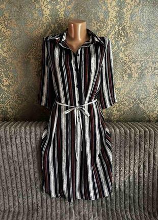 Платье рубашка с поясом р.42/44 /46