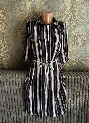 Платье рубашка с поясом р.42/44 /46