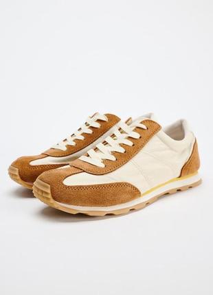 Кроссовки кроссовки зара zara soft running кожаные кожу