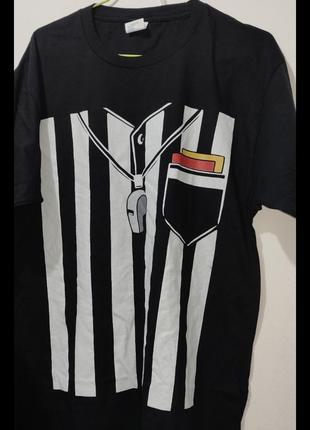 Размер l новая футболка майка с европы судья рефери футбол