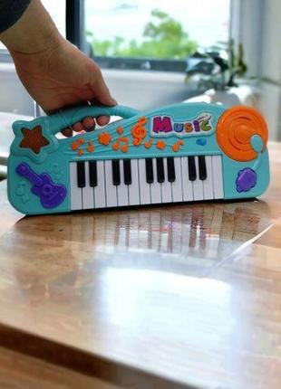 Дитяче піаніно "electronic organ" (блакитний)2 фото