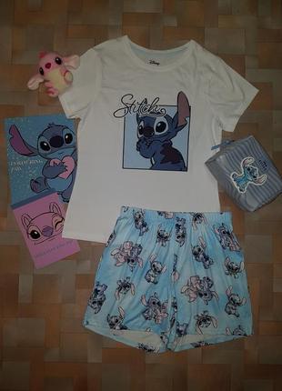Пижама, комплект хлопок-микрофибра стич, stitch disney s размер3 фото