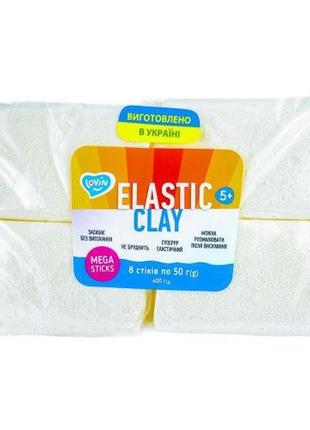 Набір повітряного пластиліну "elastic clay white"