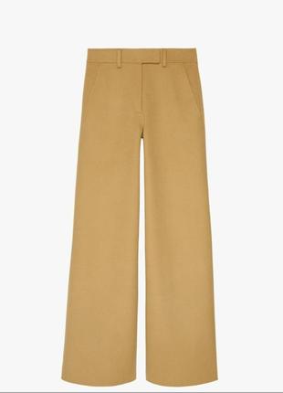 Стильні вовняні брюки zara з високою посадкою 100% вовна