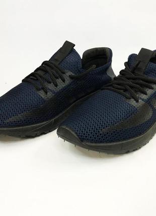 Текстильні кросовки сіткою 42 розмір. спортивні кросівки чоловічі. модель 92274. колір: синій1 фото