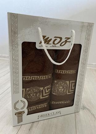 Набор махровых полотенец 2 шт подарочный набор