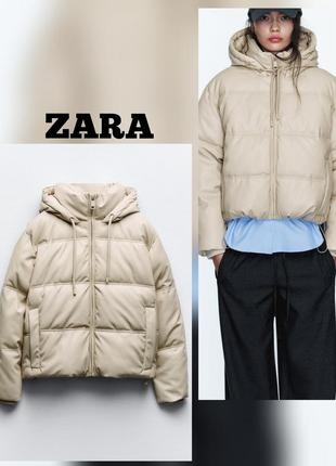 Женская куртка анорак zara эко кожа размер xs, s и м новая коллекция оригинал ветронепроницаемая