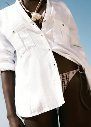 Сорочка  zara льон