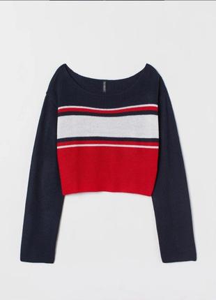 Акриловый джемпер свитер укороченный h&m divided