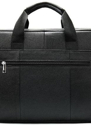 Шкіряна чорна чоловіча сумка-портфель для документів mk398483 фото