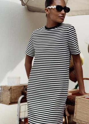 Нове плаття zara у смужку, xs, s