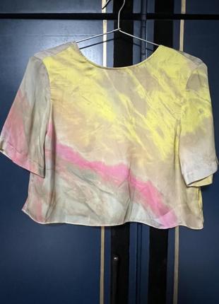 Топ блюза zara абстракция укороченная блюза