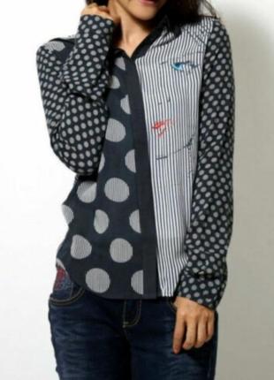 Віскозна жіноча сорочка з довгими рукавами