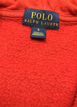 Толстовка polo ralph lauren на 5-6 лет 110-116сс красная кофта худи5 фото