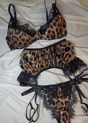 Нижнее белье ручной работы леопард шелк