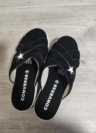 Шльопанці 564143c one star sandalism slip black converse