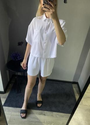 Костюм/костюм с шортами/летний костюм/белый летний костюм2 фото