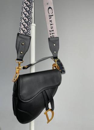 Сумка седло черная в стиле dior эко кожа высокого качества2 фото