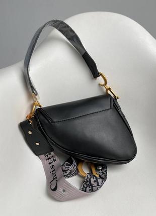 Сумка седло черная в стиле dior эко кожа высокого качества3 фото