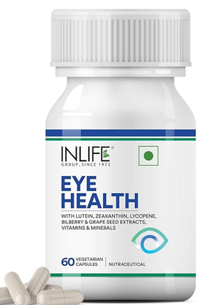 Inlife eye health для глаз 60 капс\витамины для ухода за глазами, для улучшения зрения и защиты глаз