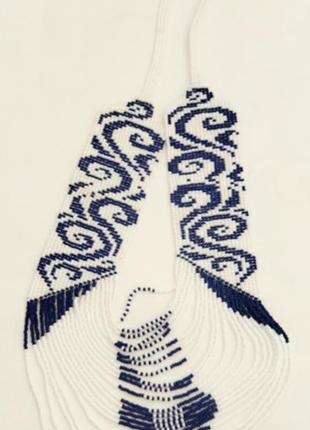 Круговой гердан из бисера "завитки"