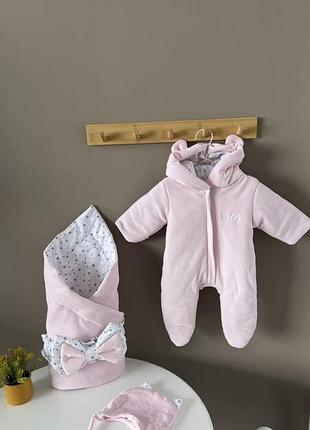 Конверт-ковдра для дівчинки на виписку