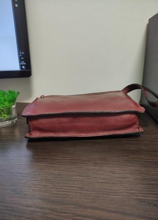 Piquadro винтажная бордовая борсетка косметичка сумка мужская кожаная8 фото
