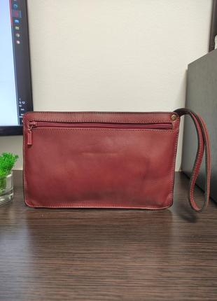 Piquadro винтажная бордовая борсетка косметичка сумка мужская кожаная6 фото