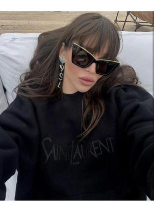 Женские черные очки ysl черные очки кошки солнцезащитные очки женские saint laurent