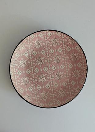 Рожевий набір посуду кухоль/чашка, тарілка, піала/салатник astera engr