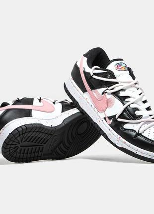 Женские кроссовки nike sb dunk low black pink 36-38-39-40
