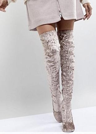 Asos ботфорты вельветовые