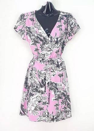 Сукня халат на запах zara, пояс